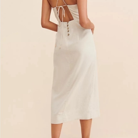NWT Free People Size S- Francesca midi dress in ivory - Picture 5 of 11